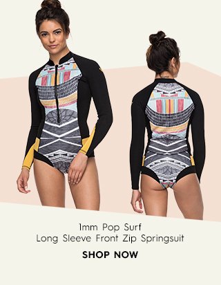 Product 1 - 1mm Pop Surf Long Sleeve Front Zip Springsuit