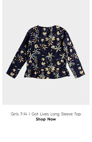 Product 3 - Girls 7-14 I Got Lives Long Sleeve Top