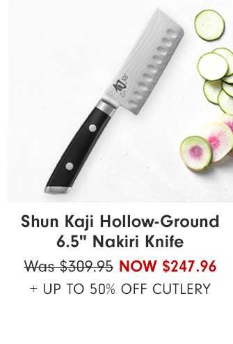 Shun Kaji Hollow-Ground 6.5" Nakiri Knife - Now $247.96 + Up to 50% Off CUTLERY