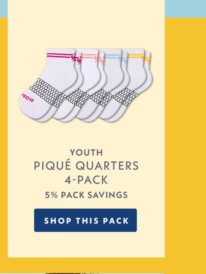 Youth pique quarters 4 pack |Shop This Pack