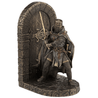 Great Helm Crusader Guarding Door Bookend