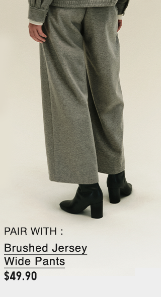 PDP6 - WOMEN BRUSHED JERSEY WIDE PANTS