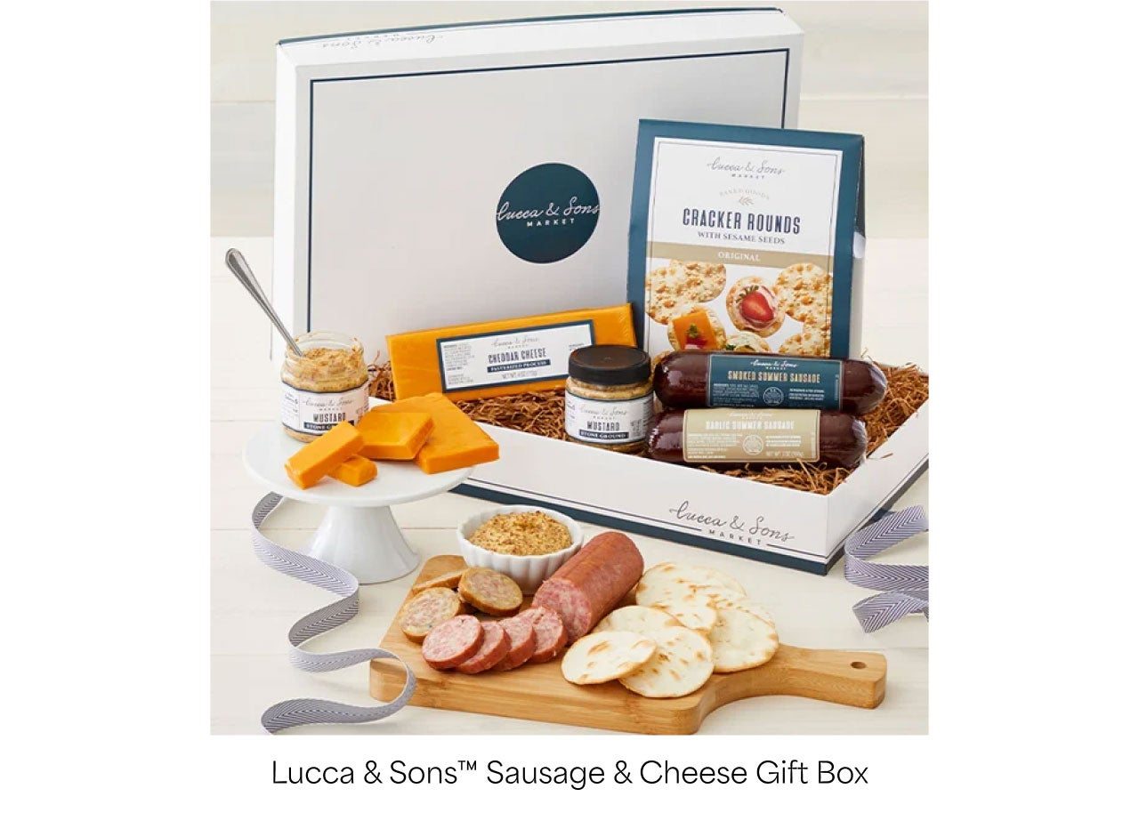 SAVE ON LUCCA & SONS SAUSAGE & CHEESE GIFT BOX