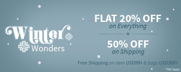 Winter Wonders: Flat 20% Off & 50% Off on Shipping. Shop!