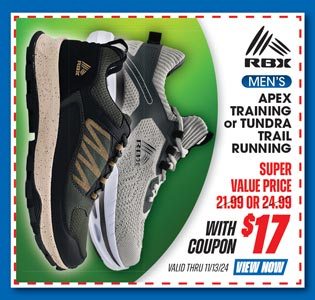 RBX Men's Apex Training or Tundra Trail Ruining Shoes