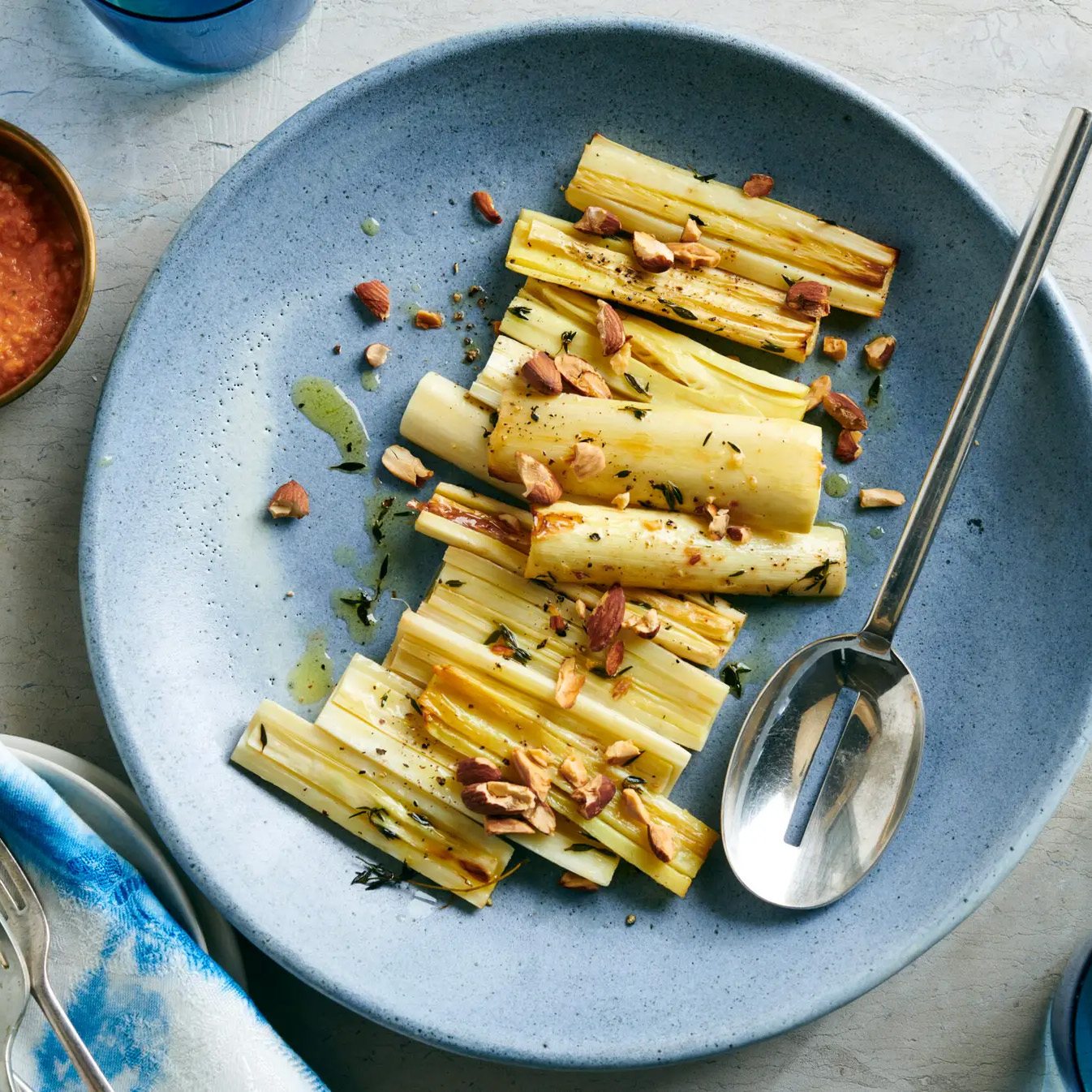 Roasted Heart of Palm with Romesco Sauce