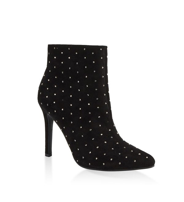 Rhinestone Studded Booties