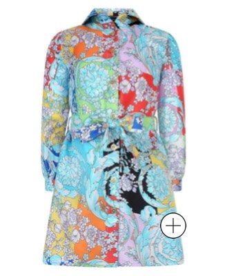 MULTI-COLOURED BAROQUE SILK DRESS