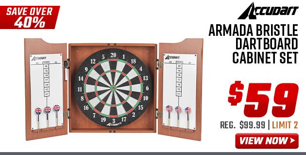 Accudart Armada Bristle Dartboard Cabinet Set