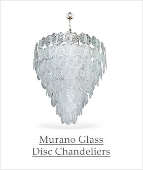 Murano Glass Disc Chandeliers