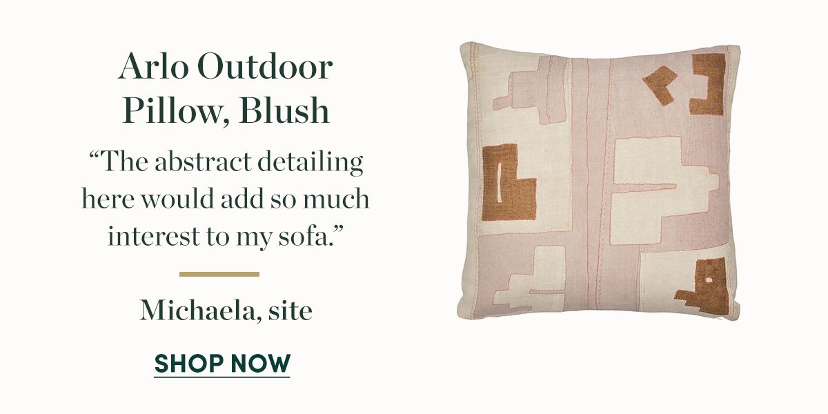 Arlo Outdoor Pillow, Blush