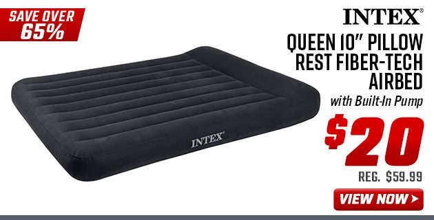 Intex Queen 10” Pillow Rest Fiber-Tech Airbed 