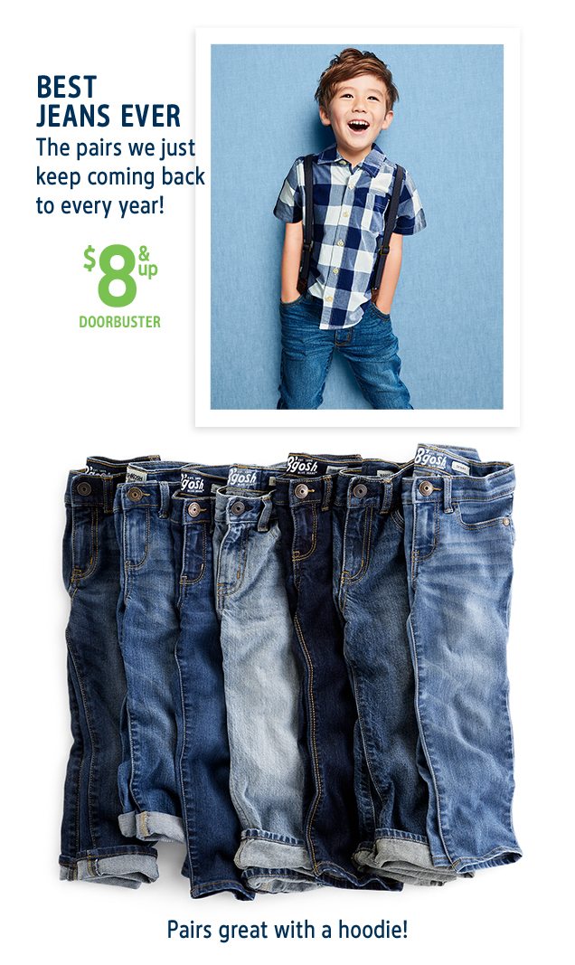 BEST JEANS EVER | The pairs we just keep coming back to every year! | $8 & up DOORBUSTER | Pairs great with a hoodie!