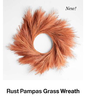 Rust pampas grass wreath