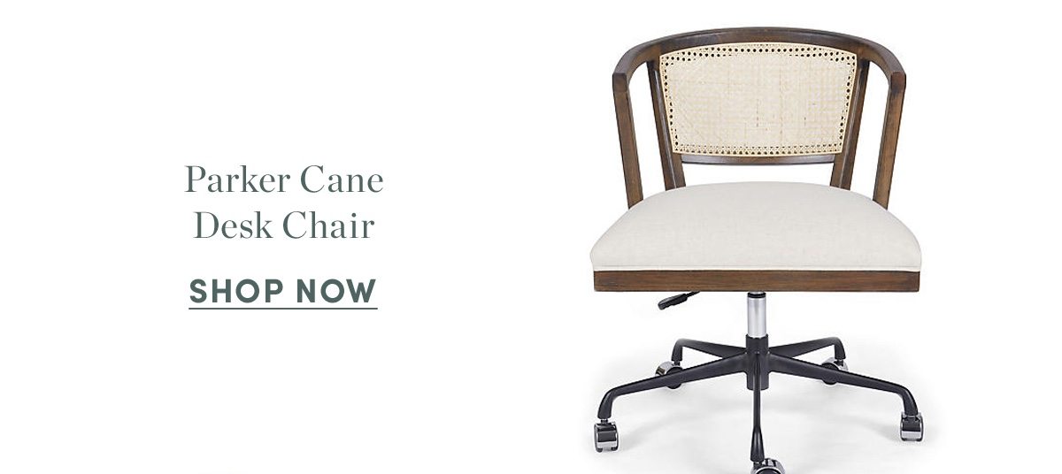 Parker Cane Desk Chair, Vintage Sienna