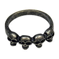 Skull Quartet Ring