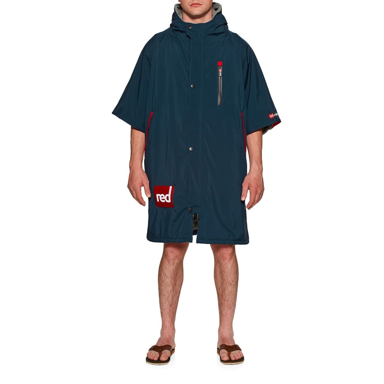 Red Original Pro Change Jacket Short Sleeve Changing Robes - Navy
