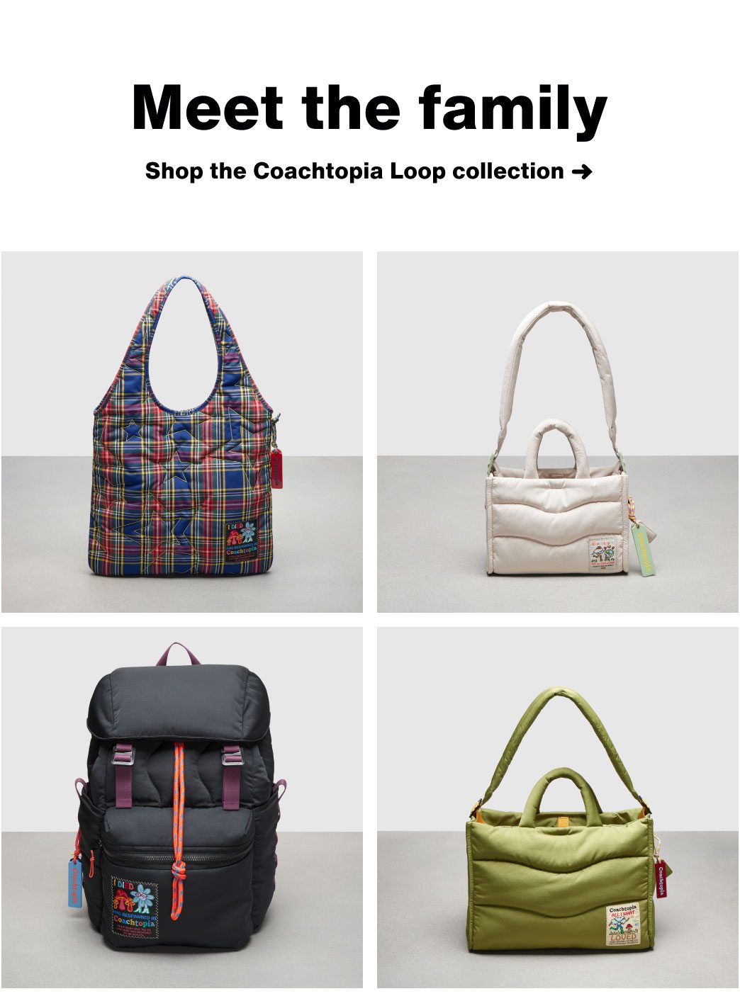 Meet the family Shop the Coachtopia Loop collection ➜ 