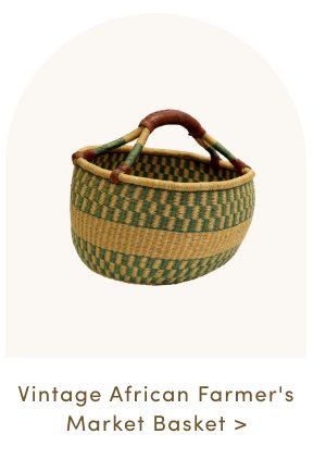 Vintage African Farmers Market Basket