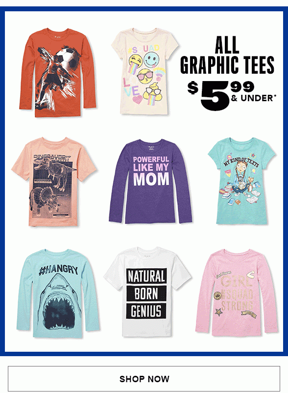 All Graphic Tees $5.99 & Under