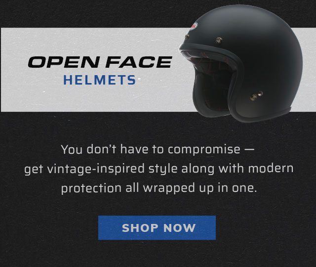 Open face helmets 