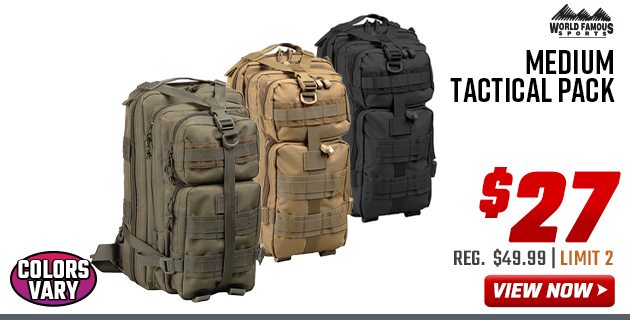 world famous sports medium tactical pack