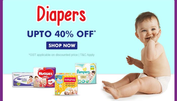 Diapers UPTO 40% OFF*