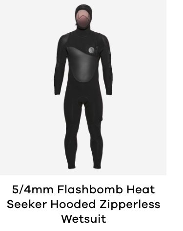 Rip Curl 5/4mm Flashbomb Heat Seeker Hooded Zipperless Wetsuit