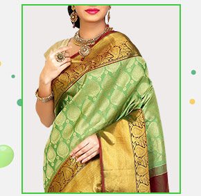 Pure Silk Handloom Gadwal Saree in Light Green