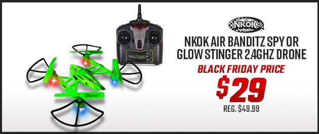 NKOK Air Banditz Spy or Glow Stinger 2.4GHz Drone