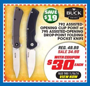 Buck Knives 792 or 795 Assisted-Opening Folding Pocket Knife