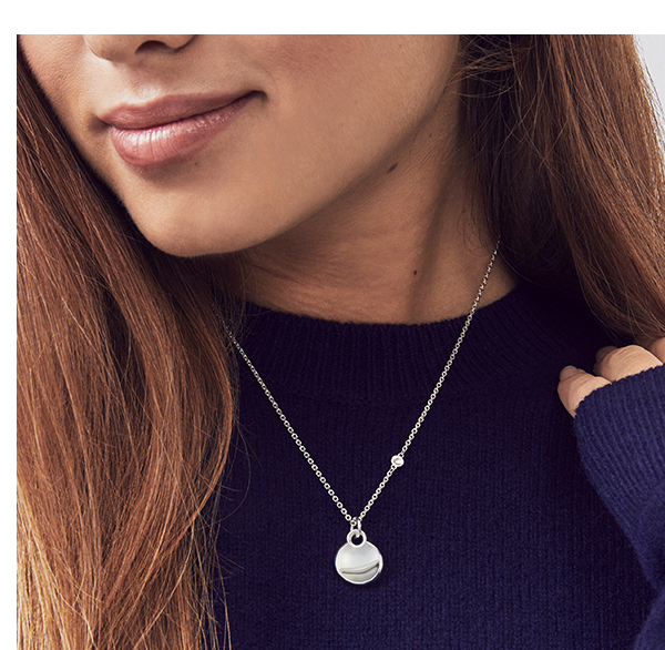 Silver Disc Necklace