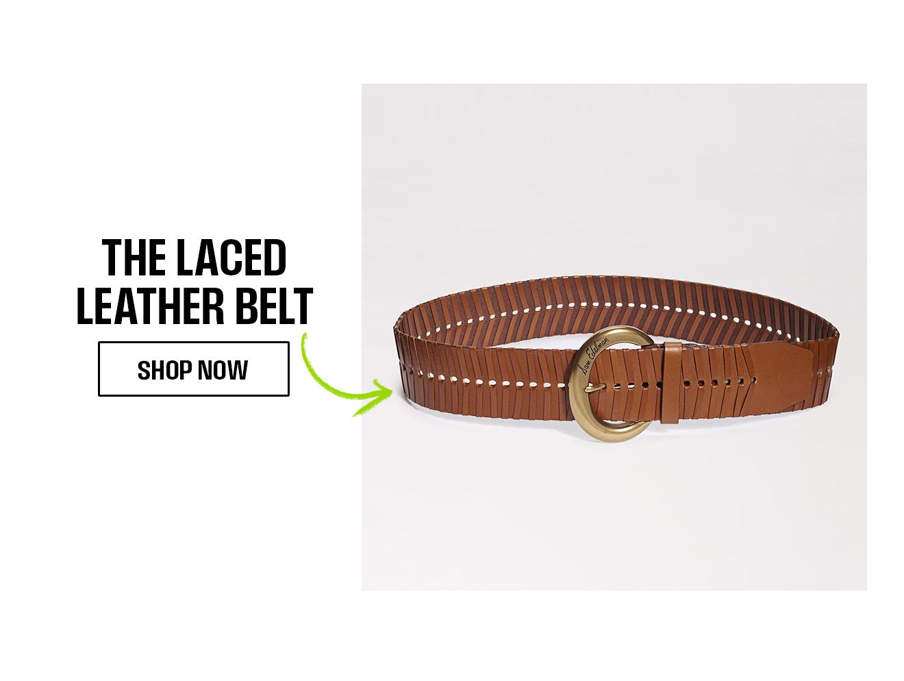 The Laced Leather Belt (Tan Leather)