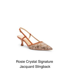 Rosie Crystal Signature Jacquard Slingback