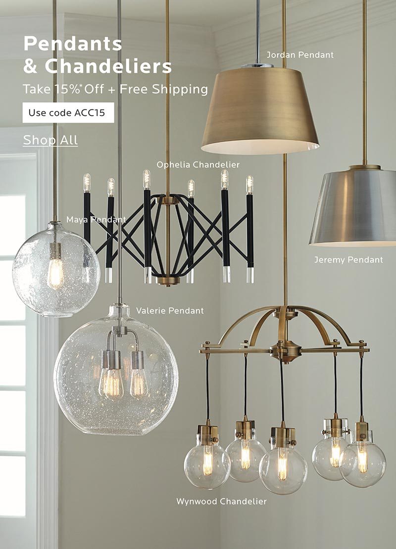 Pendants & Chandeliers. Take 15% Off + Free Shipping.