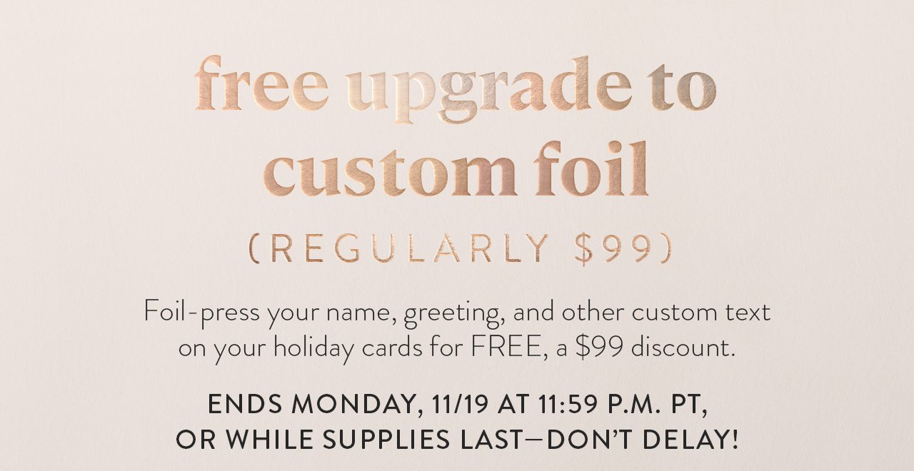 50% OFF Custom Foil