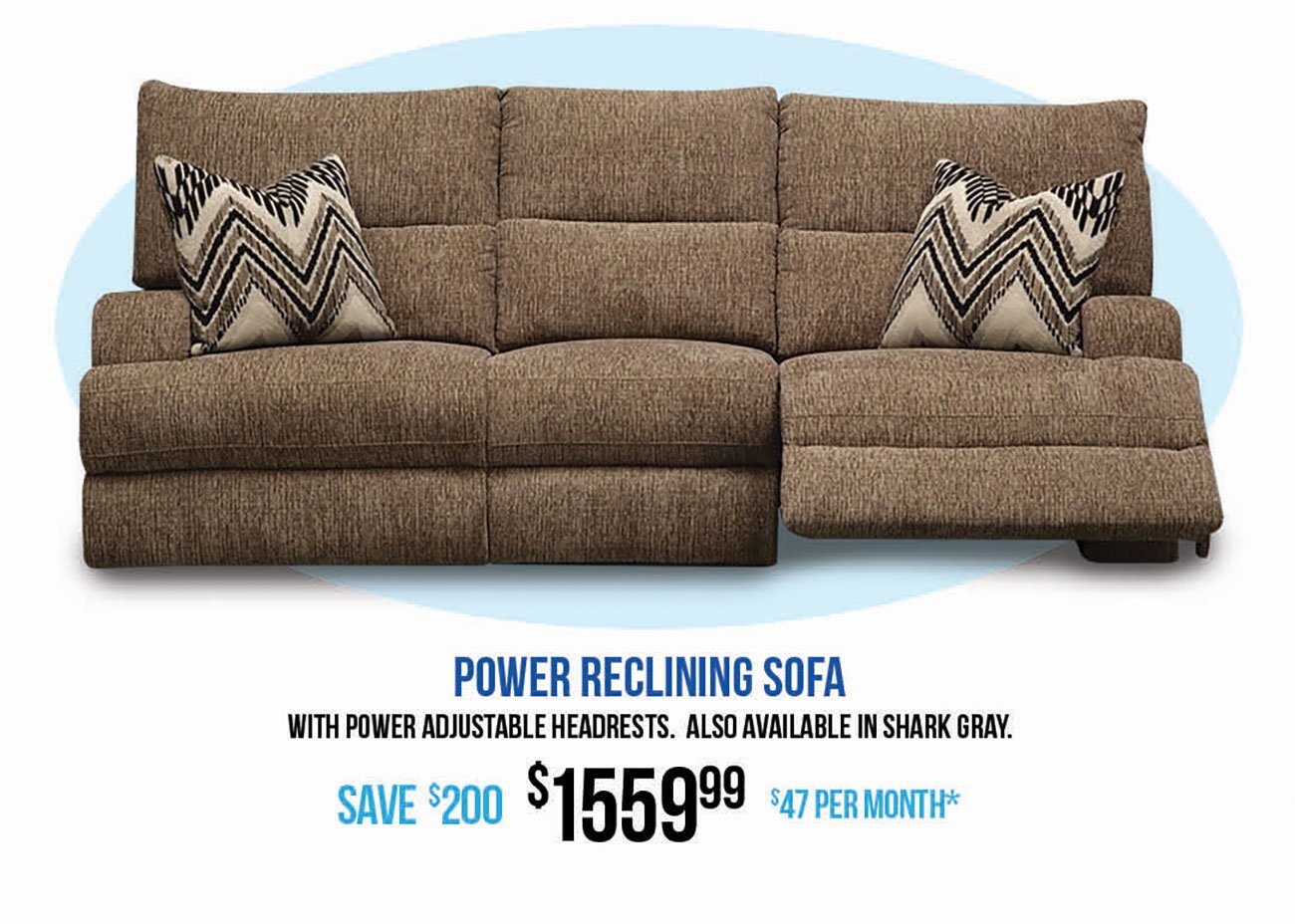 Power-Reclining-Brown-Sofa