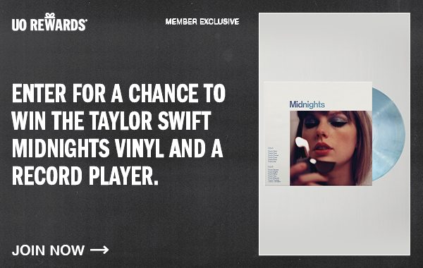 Enter for a chance to win the Taylor Swift Midnights Vinyl and a record player | Join Now