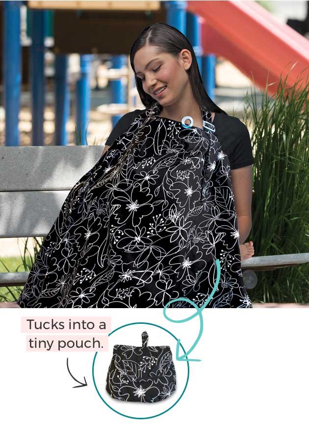 Boppy® Nursing Cover. Tucks into a tiny pouch!