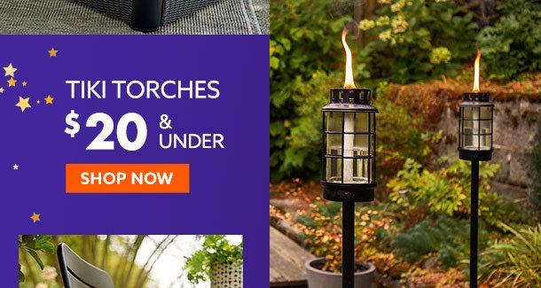 Tiki Torches $20 & under