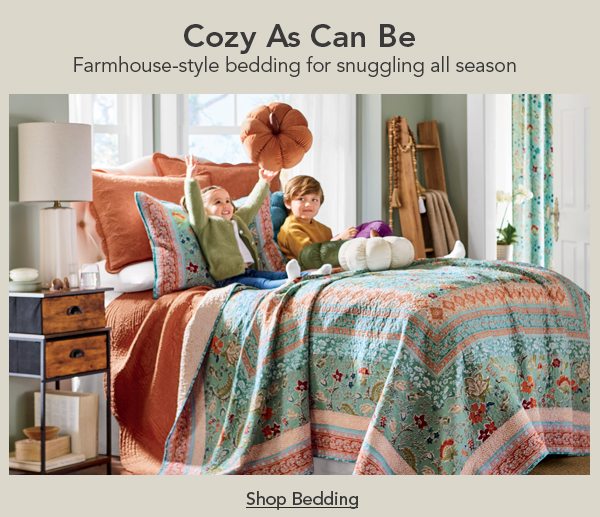 Cozy As Can Be Farmhouse-style bedding for snuggling all season Shop Bedding