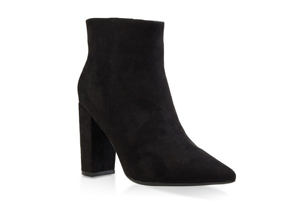 Pointed Toe Block Heel Booties