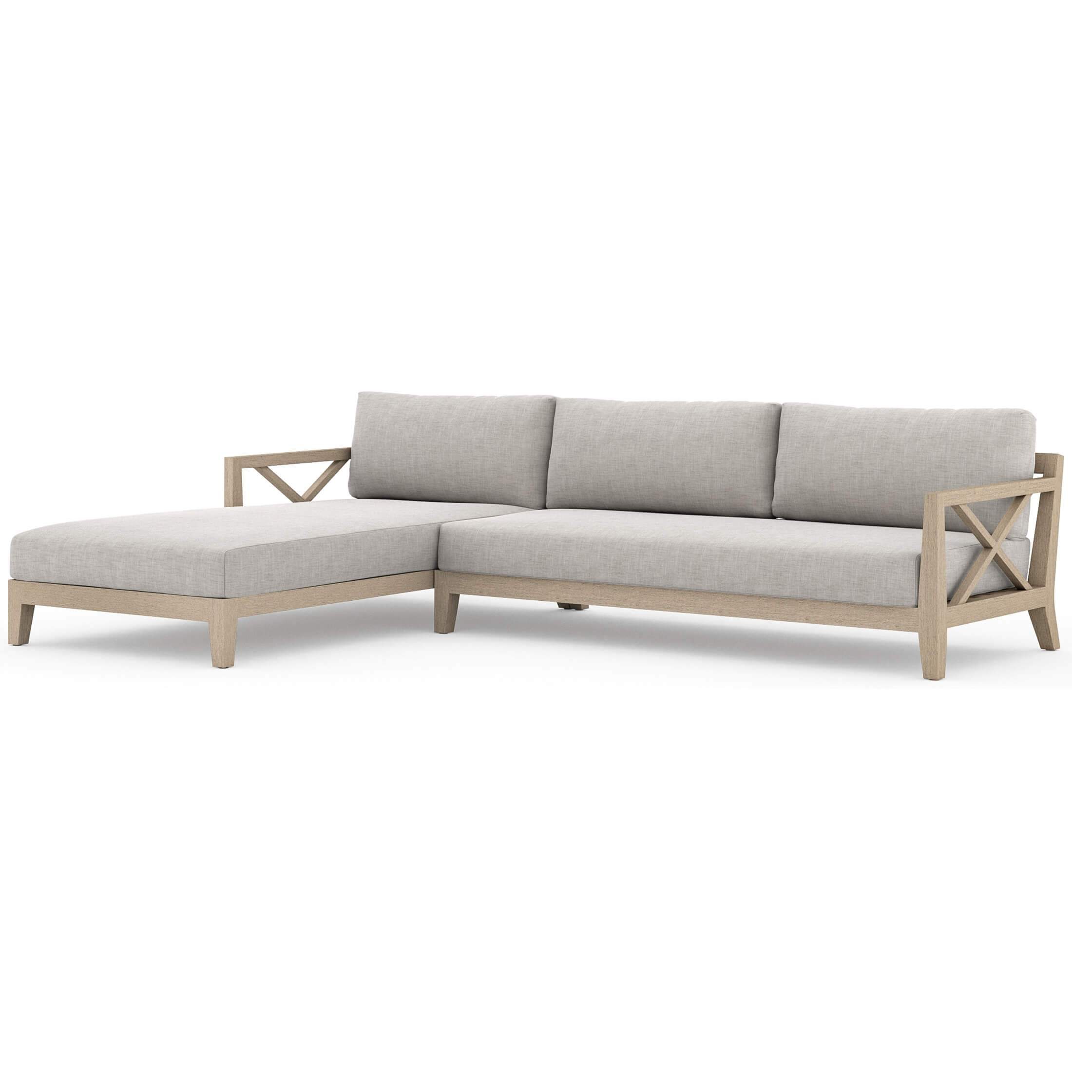 Image of Huntington LAF Outdoor Sectional, Stone Grey