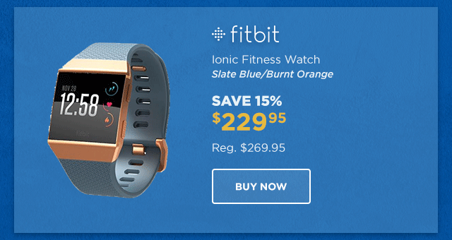 Fitbit Ionic Fitness Watch, Slate Blue/Burnt Orange