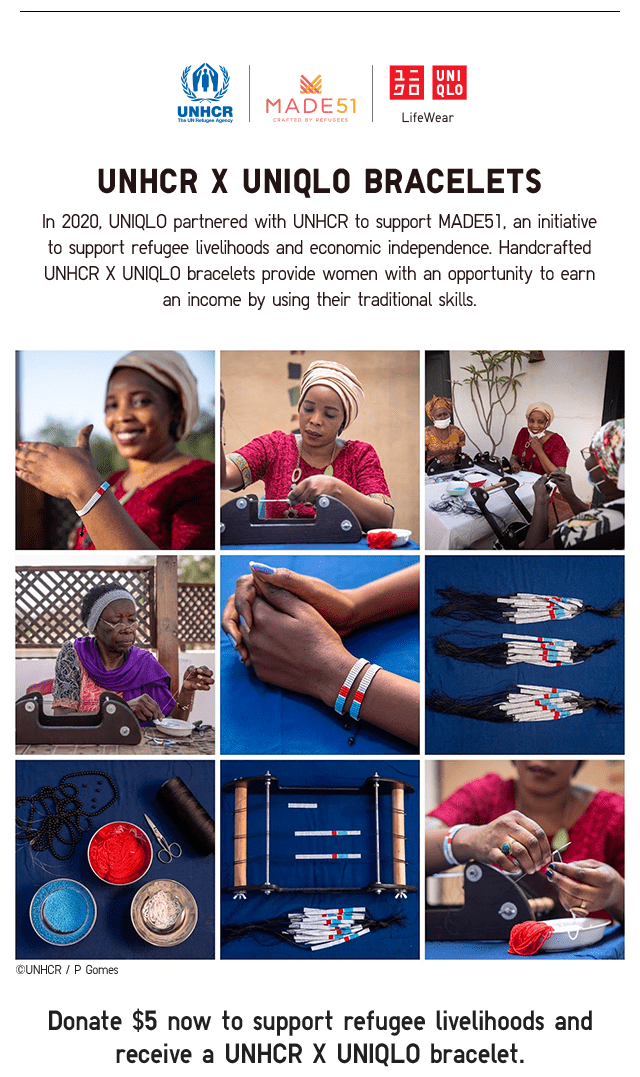 BANNER - UNHCR X UNIQLO BRACELETS