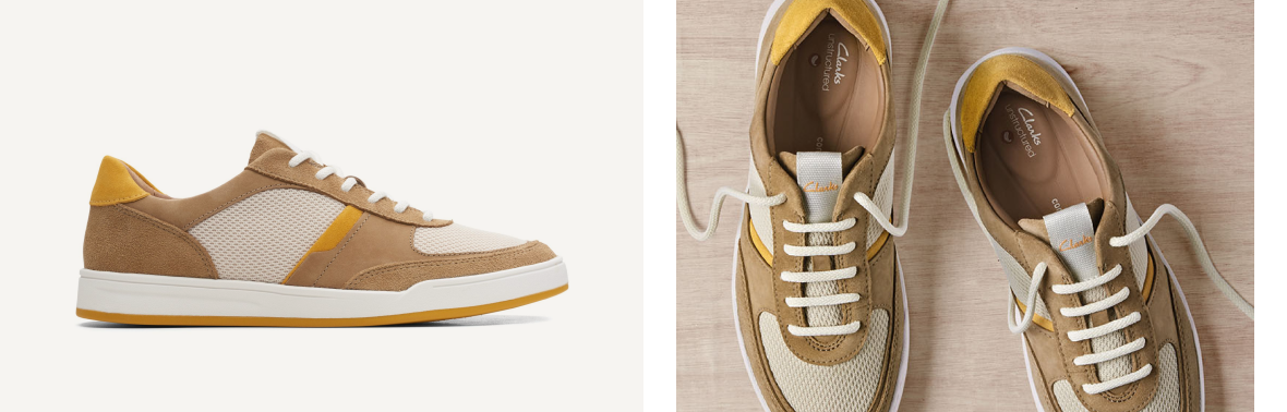mens trainer Bizby Lace in sark sand combi links to product page