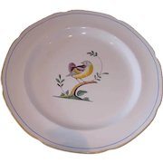 Vintage Spode Stoneware Dinner Plate - 10-1/4" Queen's Bird Dinner Plate with the Old Mark