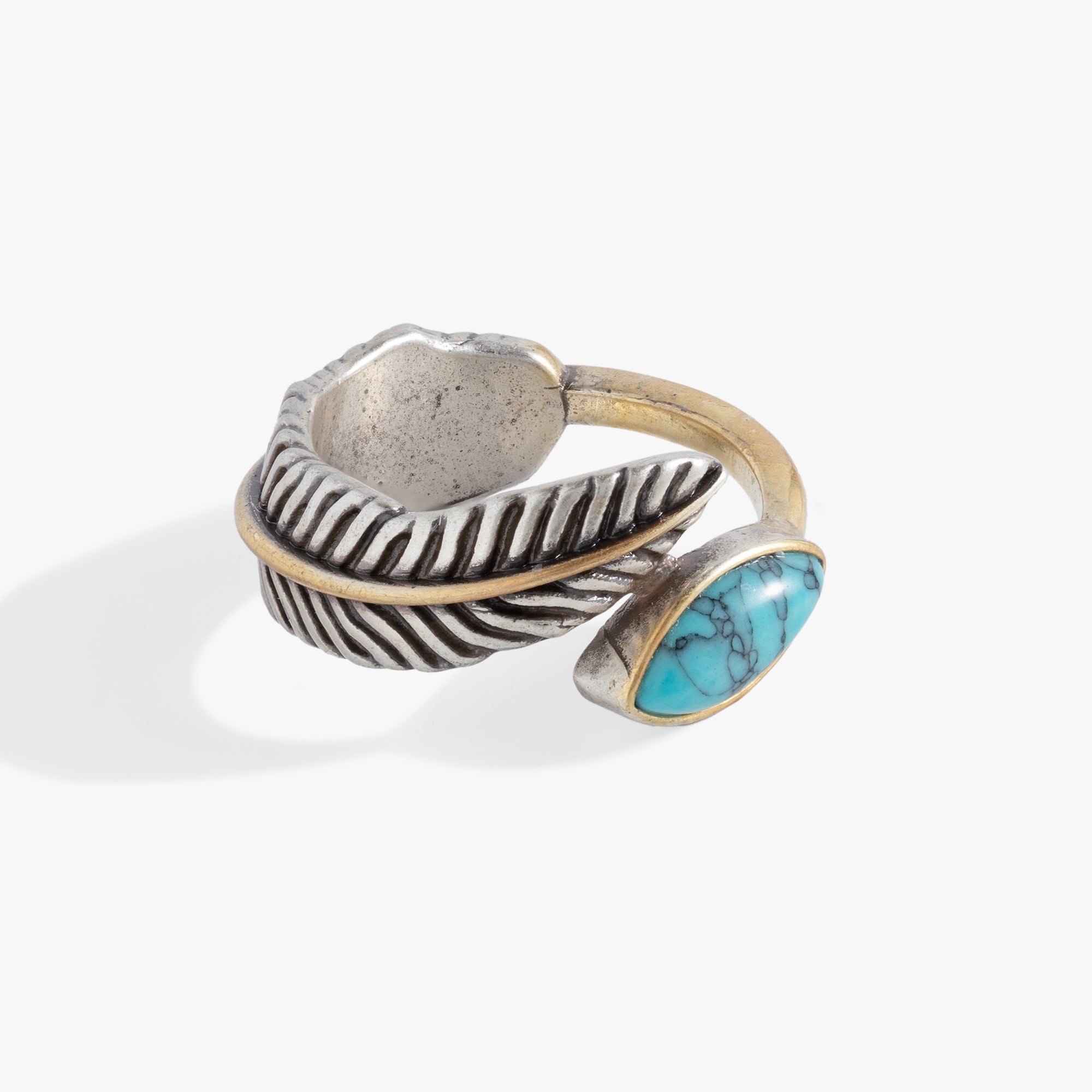 Image of Turquoise Feather Ring