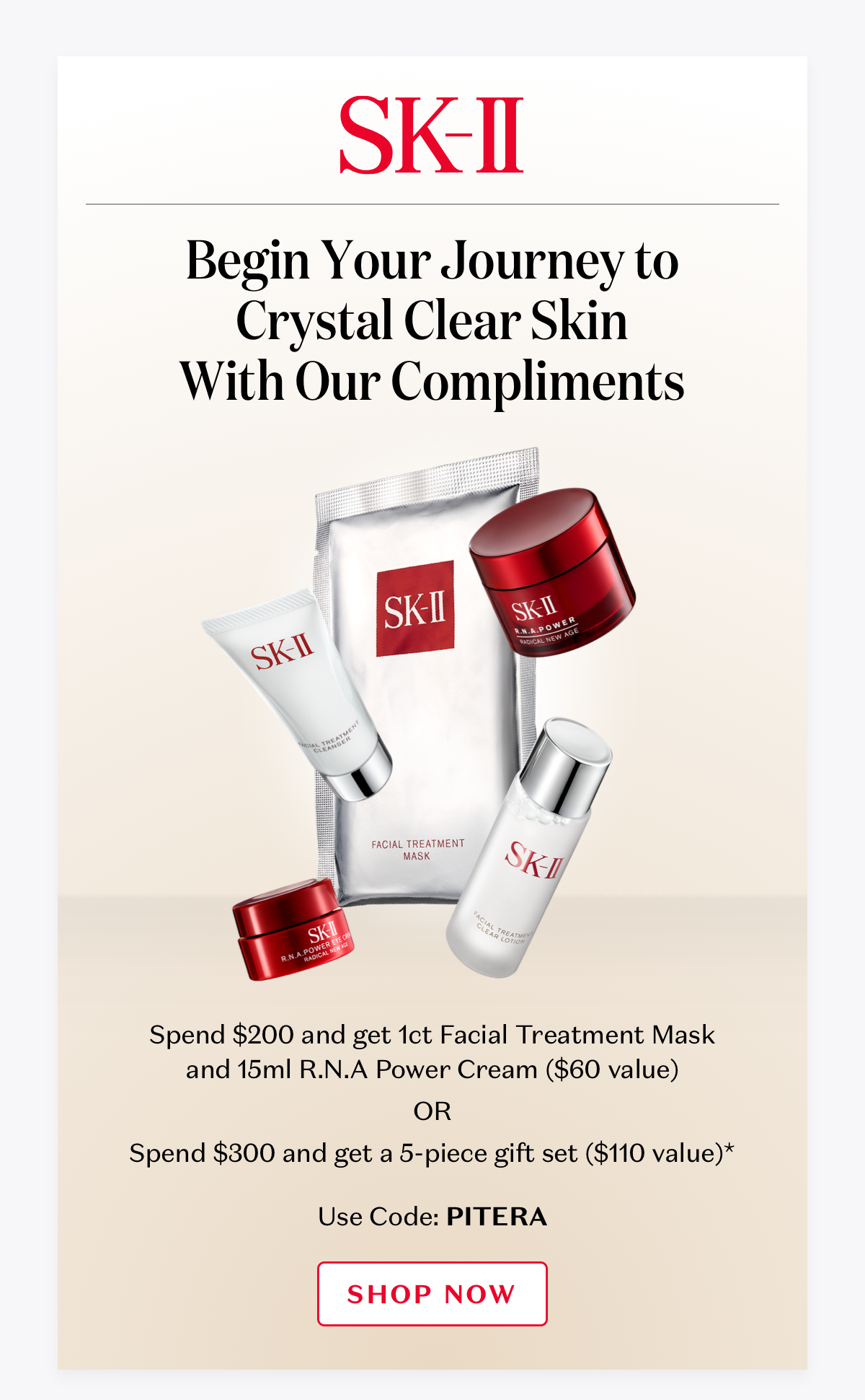 Begin Your Journey to Crystal Clear Skin With Our Compliments - SHOP NOW
