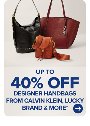 Black, red and brown handbags. Up to 40% off designer handbags from Calvin Klein, Lucky Brand and more.